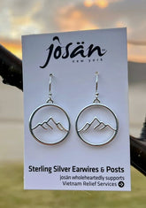 Sterling Silver Earrings w/ Mountain Range